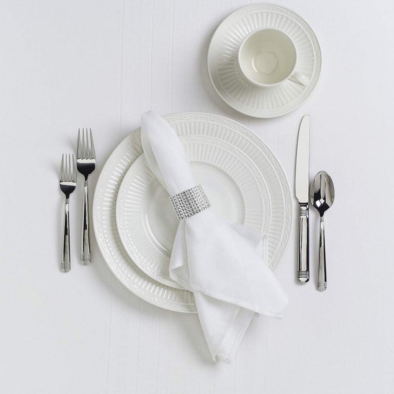Accmor 50pcs Napkin Rings, Silver Napkin Rings Buckles for Table Decorations, Wedding, Dinner, Party, DIY Decoration - Image 4